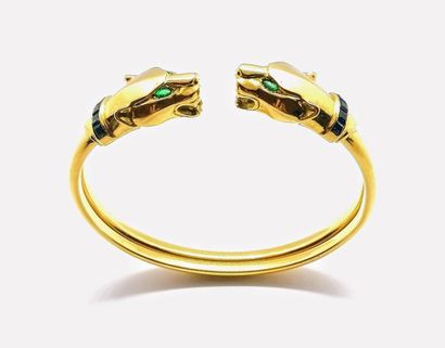 BRACELET panthère en or jaune 18K (750/°°)...