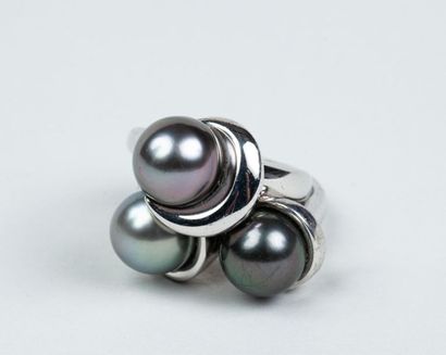 TAHIZEA - ENSEMBLE de 2 bagues en argent...