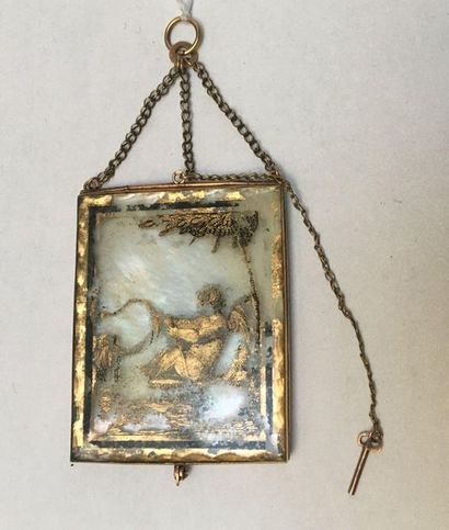 PENDENTIF rectangulaire ouvrant composé d'un...
