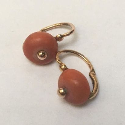 PAIRE DE DORMEUSES en or rose 18k (750/°°)...