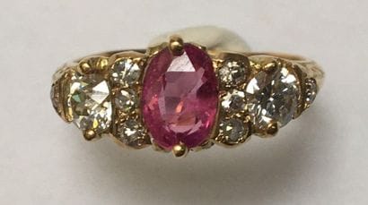 BAGUE JARRETIERE en or jaune 18k (750/°°)...