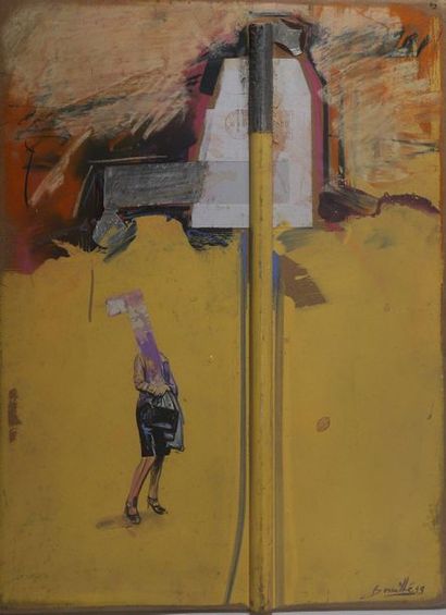 CHRISTIAN BOIL 

n°14

acrylic and collage...