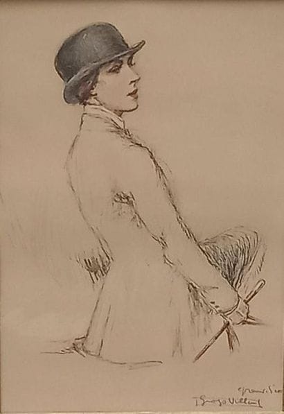 CITY Georges

Horsewoman

Colour lithograph,...