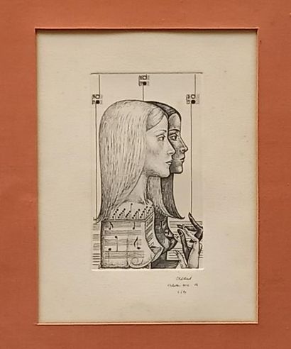 ROBILLARD

Three engravings in black with...