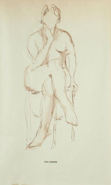 CHAPIN Jean, 1896-1994

Sitting nude

Ink...