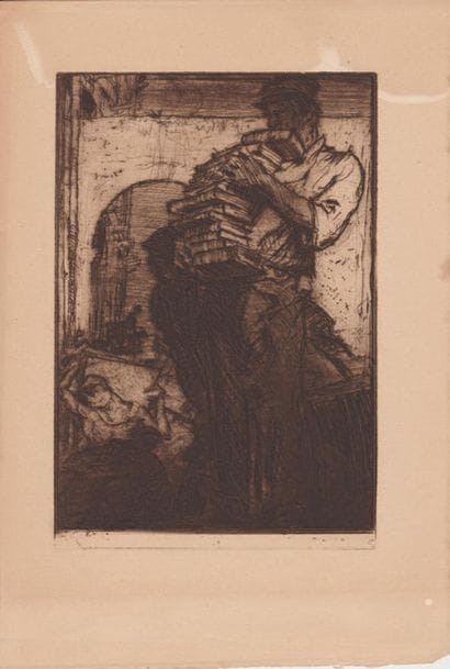 Batch of three original etchings - Publication...