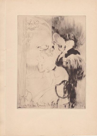 Batch of three original etchings - Publication...