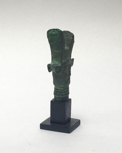 Model of a double-sided hathoric sign, made...