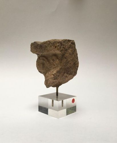 Piece of wall decoration (pilaster) in micaceous...