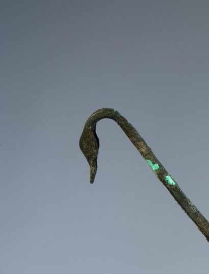 Bronze Simpulum with green patina decorated...
