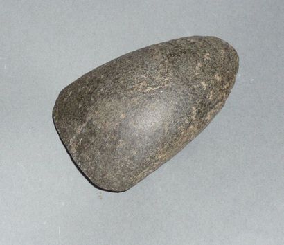 Polished dark green stone axe. Edges staked.

France,...