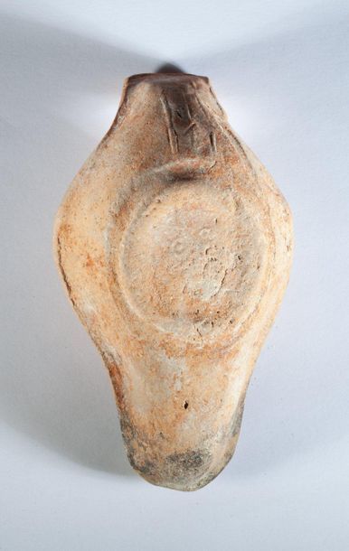 Beige terracotta oil lamp from the Syro-Palestinian...