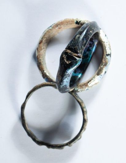 Set of three glass paste bracelets.

Roman...