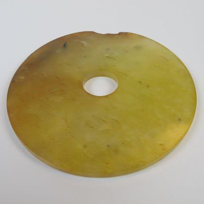 Rare agate Bi disk, symbol of the sky. Ancient...