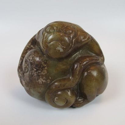 Composition of a peach monkey, symbol of...