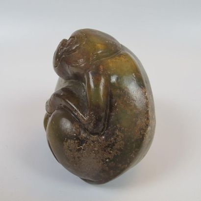 Composition of a peach monkey, symbol of...