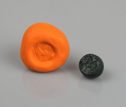 Seal with a decoration of a winged horse...