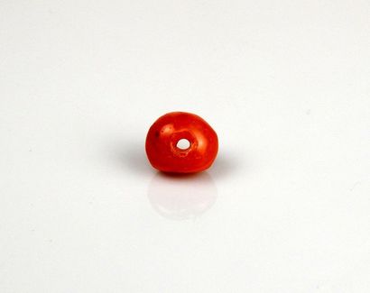 Seal representing a horned animal in plants

Carnelian...