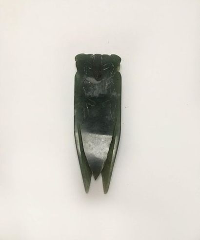 Dark green jade cicada. The eyes, wings and...