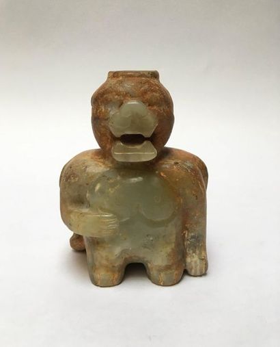 Threatening green jade chimera. (traces of...