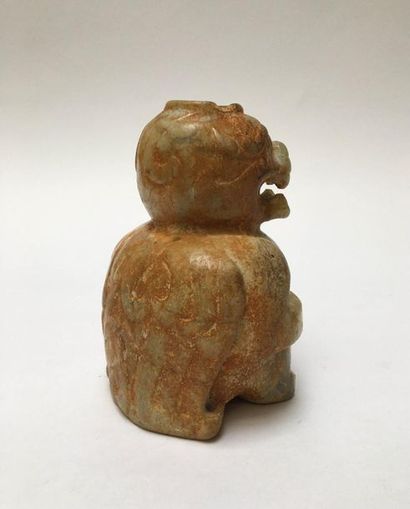 Threatening green jade chimera. (traces of...