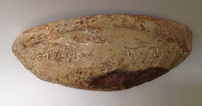 Rare beige terracotta boat decorated with...