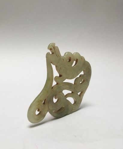 Winding dragon made of light jade. It is...