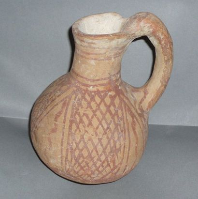 Piriform pitcher with long neck in beige...