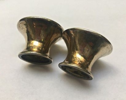 Pair of earrings. Silver plated metal. 

Indonesia,...