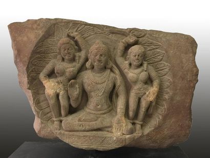 Buddha sitting in the position of 