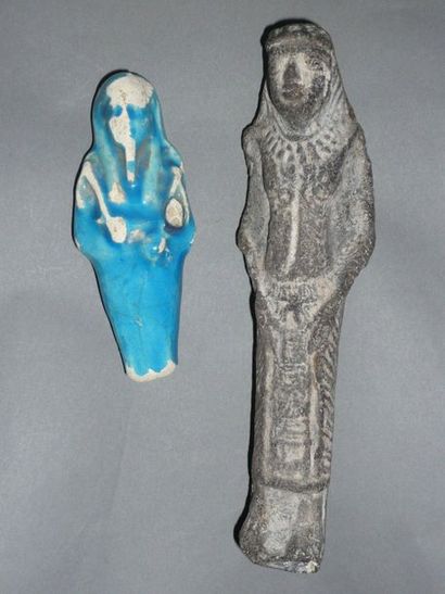Set of two Egyptian style terracotta and...