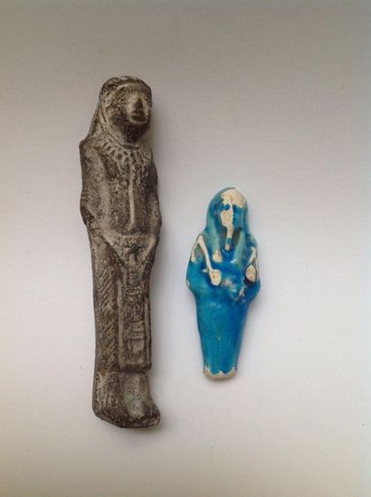 Set of two Egyptian style terracotta and...