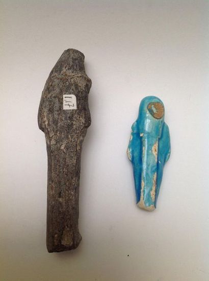 Set of two Egyptian style terracotta and...