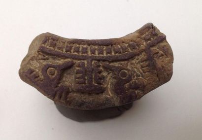 Lot: a painted terracotta animal foot from...