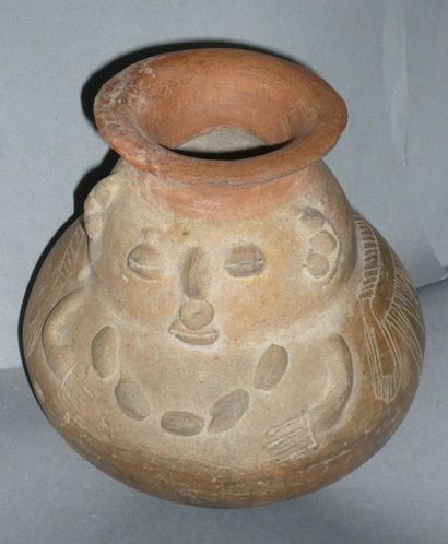 Vase representing a dignitary with stylised...