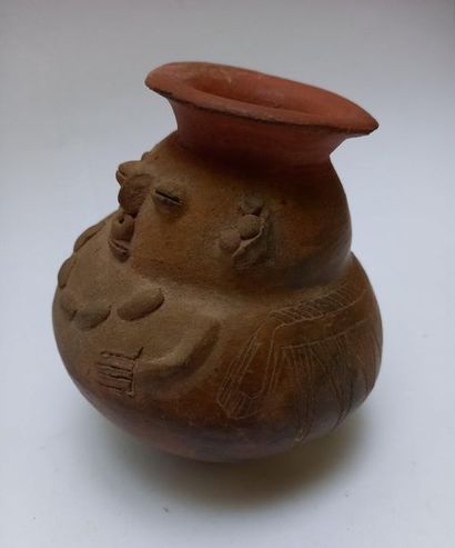 Vase representing a dignitary with stylised...