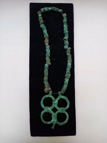 Necklace composed of bronze beads decorated...