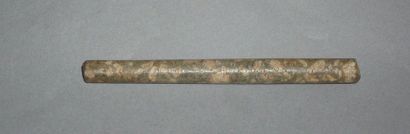 Old tubular labret made of speckled stone.

Neolithic...