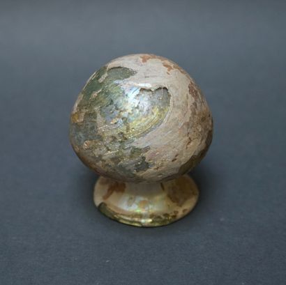 Ball vase with a flared neck made of glass,...