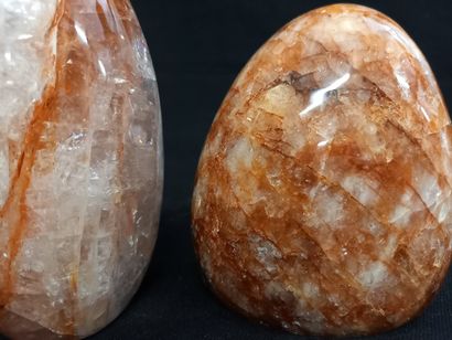 
Lot of 3 blocks of hematoid quartz polished....