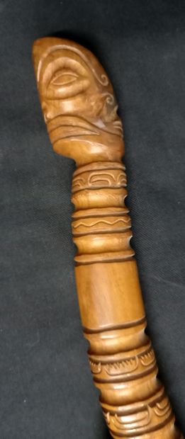 Handcrafted work for this Maori axe. Stone...