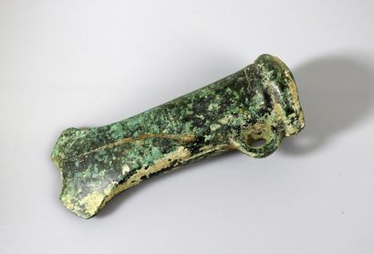 Axe with socket and grip ring. 

Bronze....