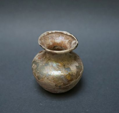 Ball vase with a flared neck made of glass,...