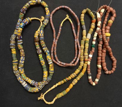 Set of 4 glass paste necklaces.

Ethiopia,...