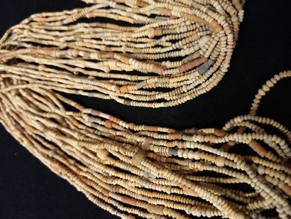 Interesting lot of 10 antique clay bead necklaces.

Handcrafted...