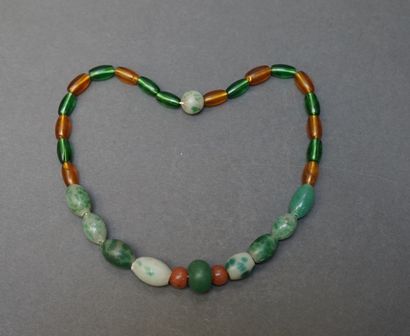 Necklace in verroterie composed of round...