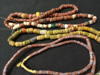 Set of 4 glass paste necklaces.

Ethiopia,...