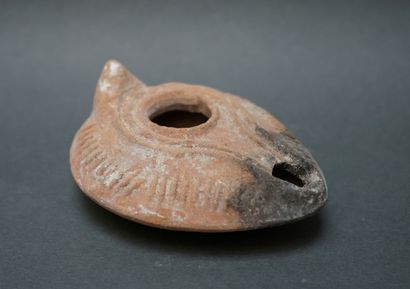 
Large terracotta lamp with chevron decoration




Roman...