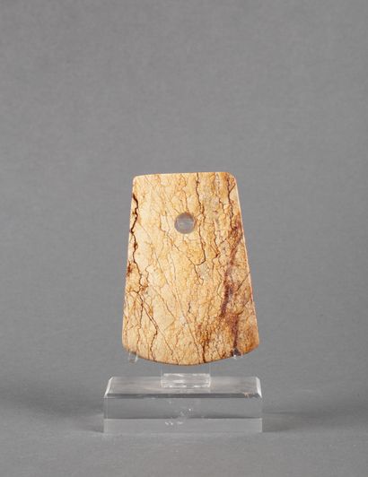 Landscape jasper axe, engraved with a very...