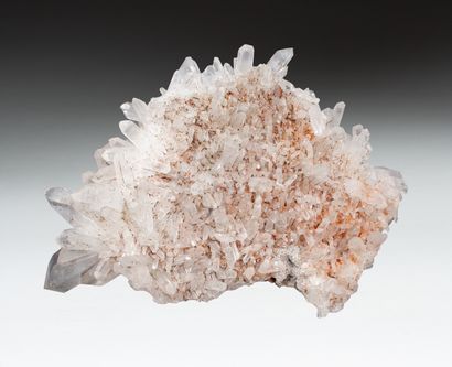 Important block of rock crystal with beautiful...